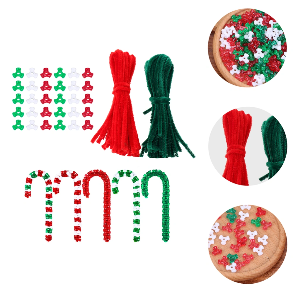 1 Set Xmas Decor Trident Beads Christmas Plastic Beads DIY Craft Beads Accessory