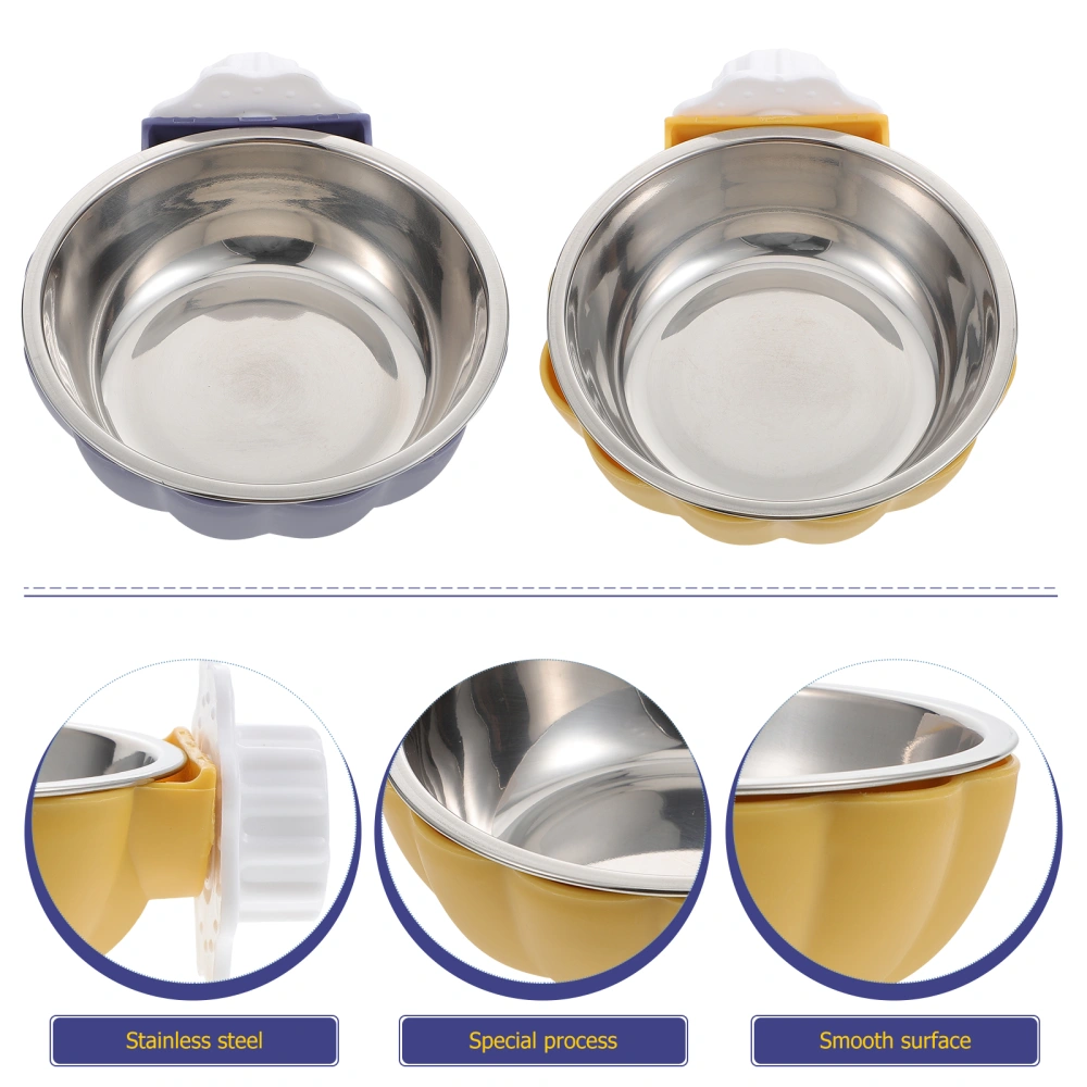 2Pcs Household Pet Bowls Multi-function Dog Bowls Hanging Kitten Bowls Dog Accessory