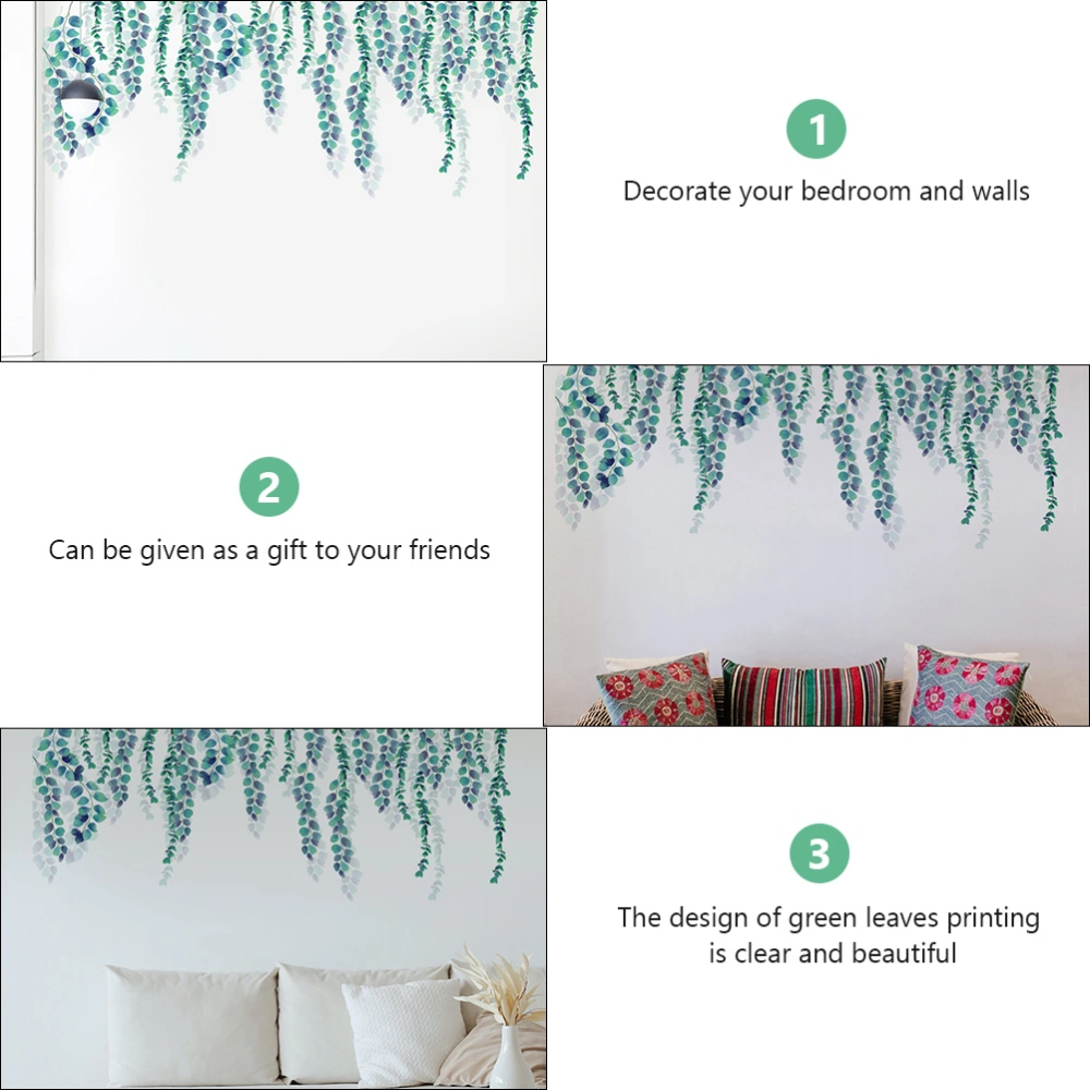 DIY Leaves Wall Sticker Background Plant Sticker Room Wall Decal Decoration