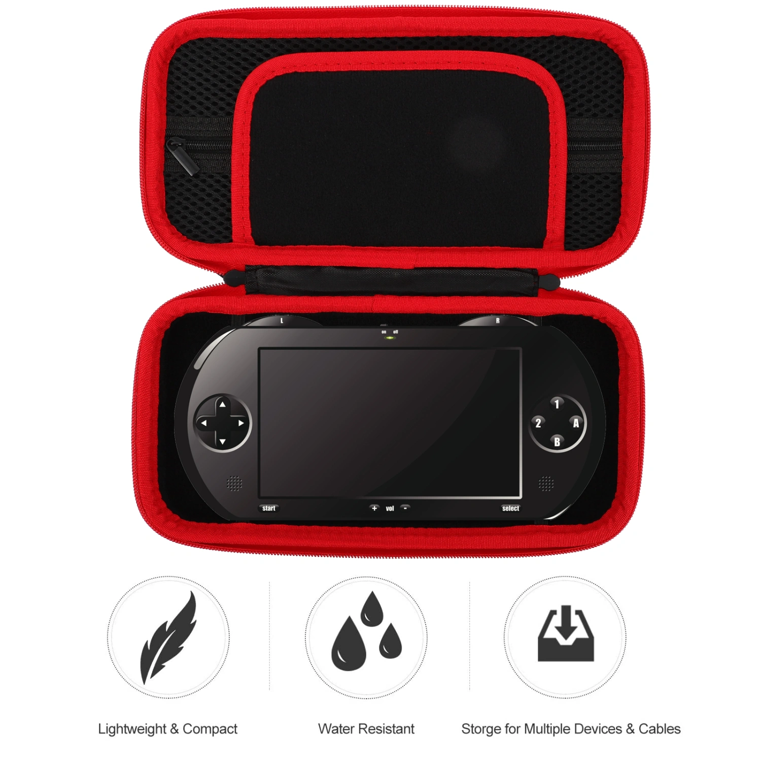 Game Console Bag EVA Carrying Case Handheld Pouch Compatible for Switch Lite