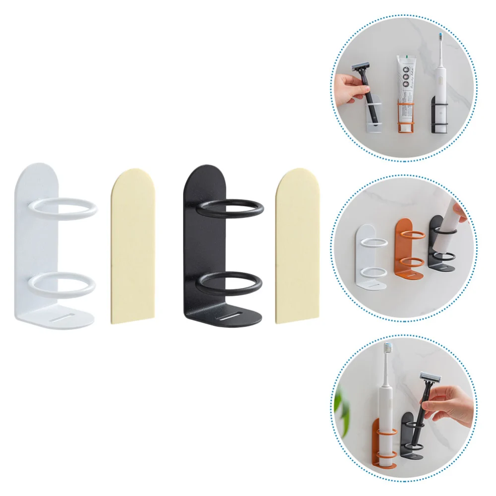 2PCS Simple Electric Toothbrush Holder Wall Hanging Tooth Set Storage Rack