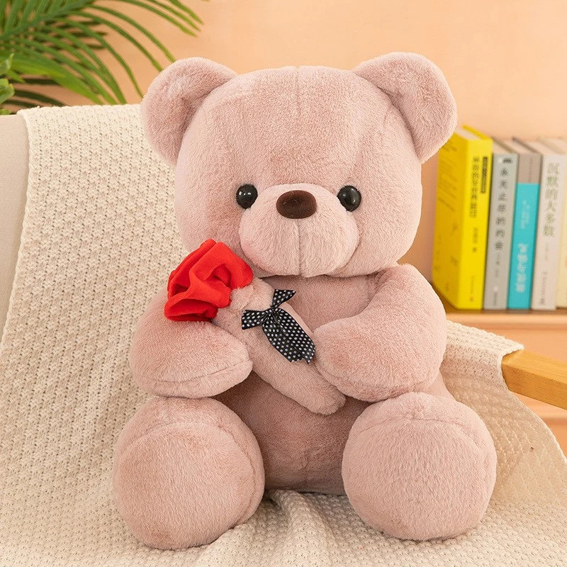 Cartoon Bear Doll Stuffed Animal Plush Bear Funny Cute Valentine's Day Stuffed Bear Doll