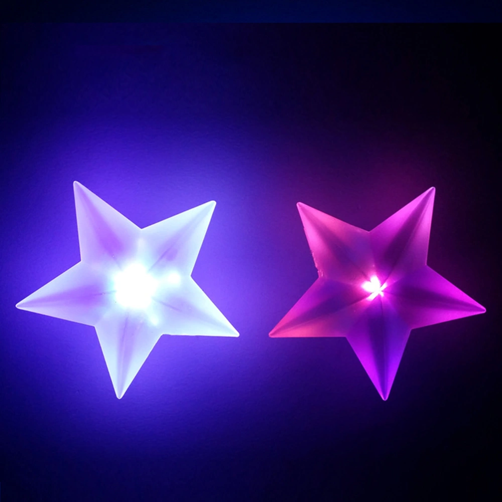 5 Pcs Decorative Battery Operated Colorful Five Pointed Star Light Pentagram Light Nightlight with Sucker for Kids Room Bedroom Gift Party Home Decorations