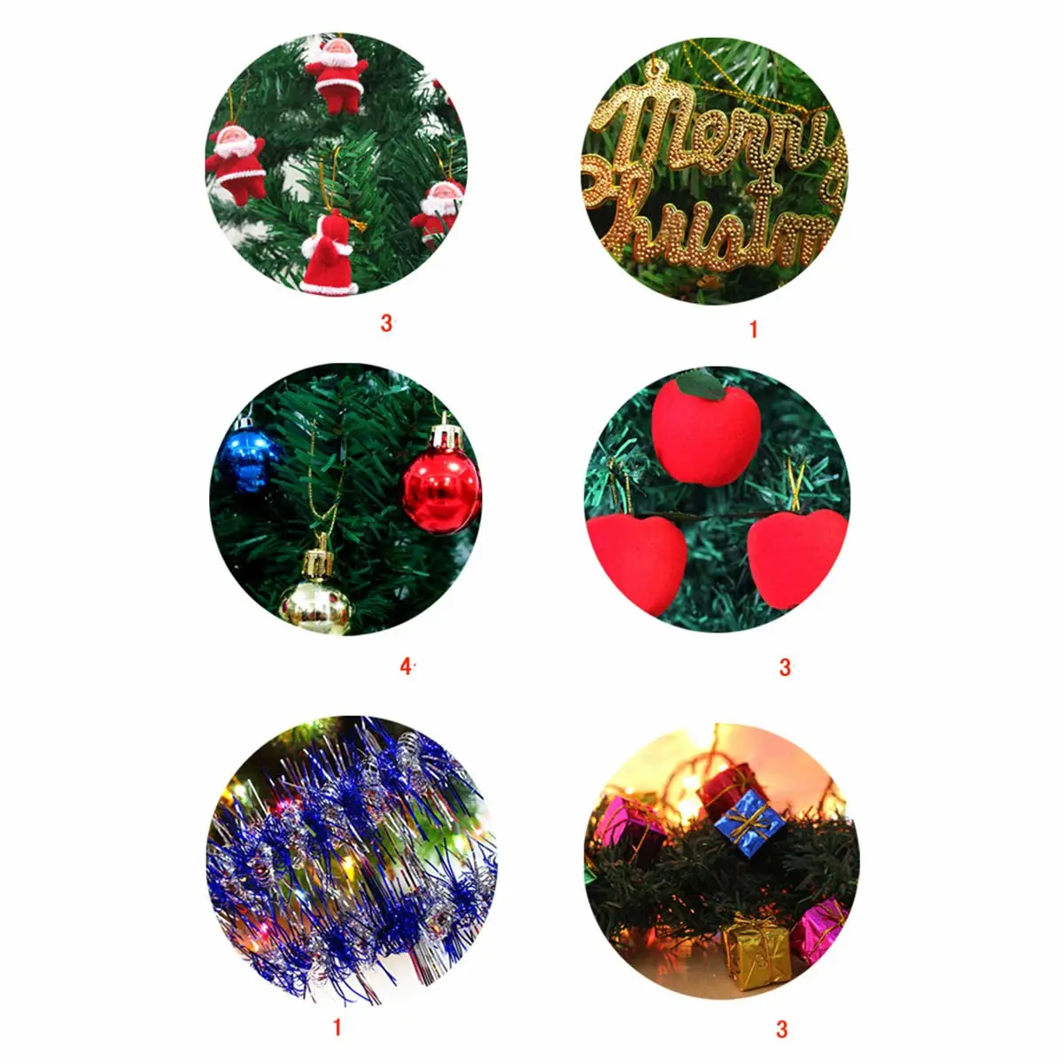 45cm DIY Tabletop Christmas Tree Artificial Christmas Tree Desktop Ornament Home Party Holiday Decoration