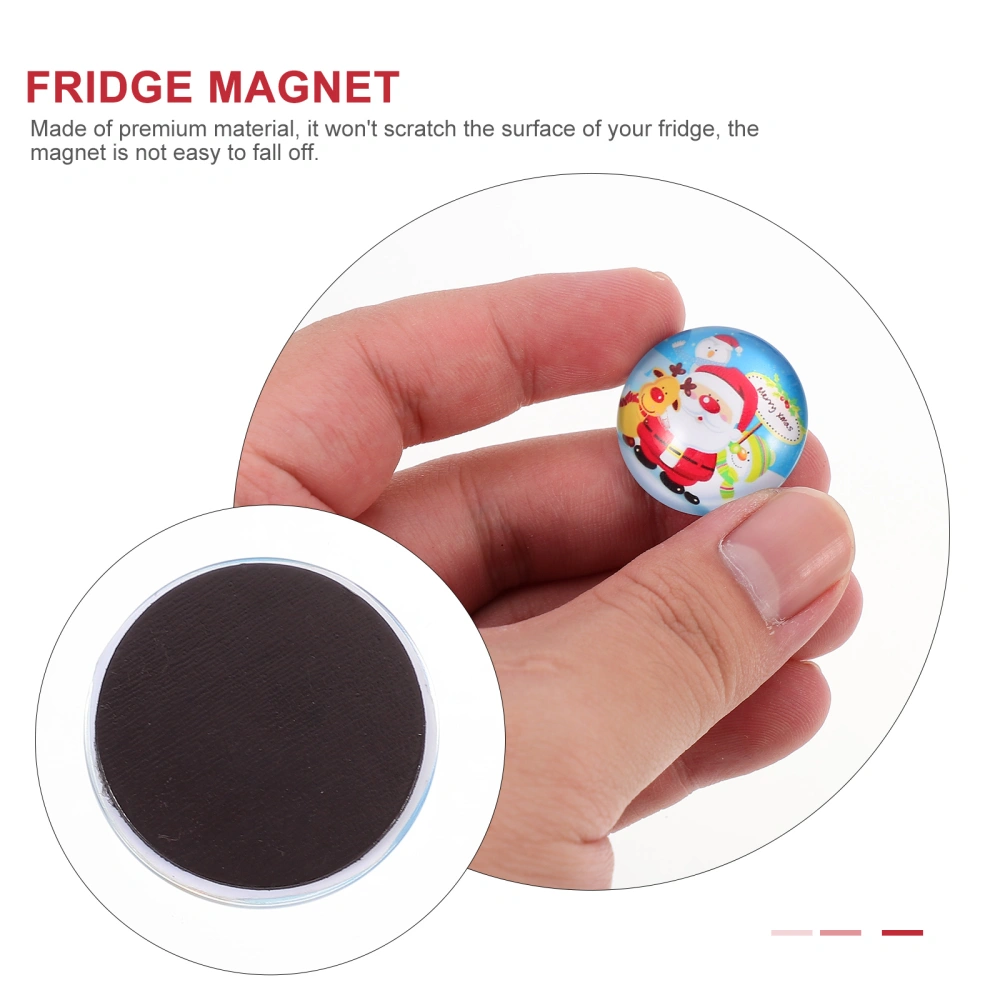 16pcs Refrigerator Cartoon Christmas Theme Magnet Stickers Decorative Fridge Stickers (Random Pattern)