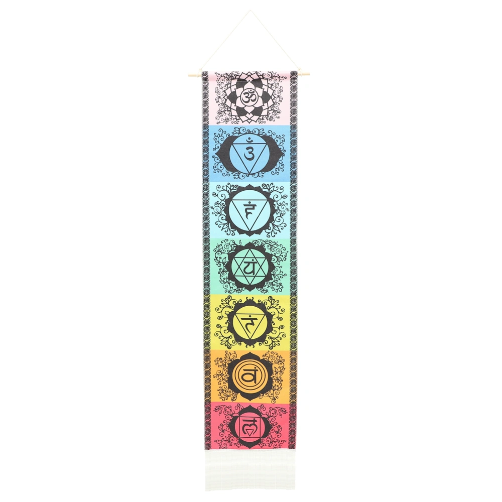 Chakra Tapestry Bohemian Style Wall Hanging Tassel Tapestry Yoga Tapestry