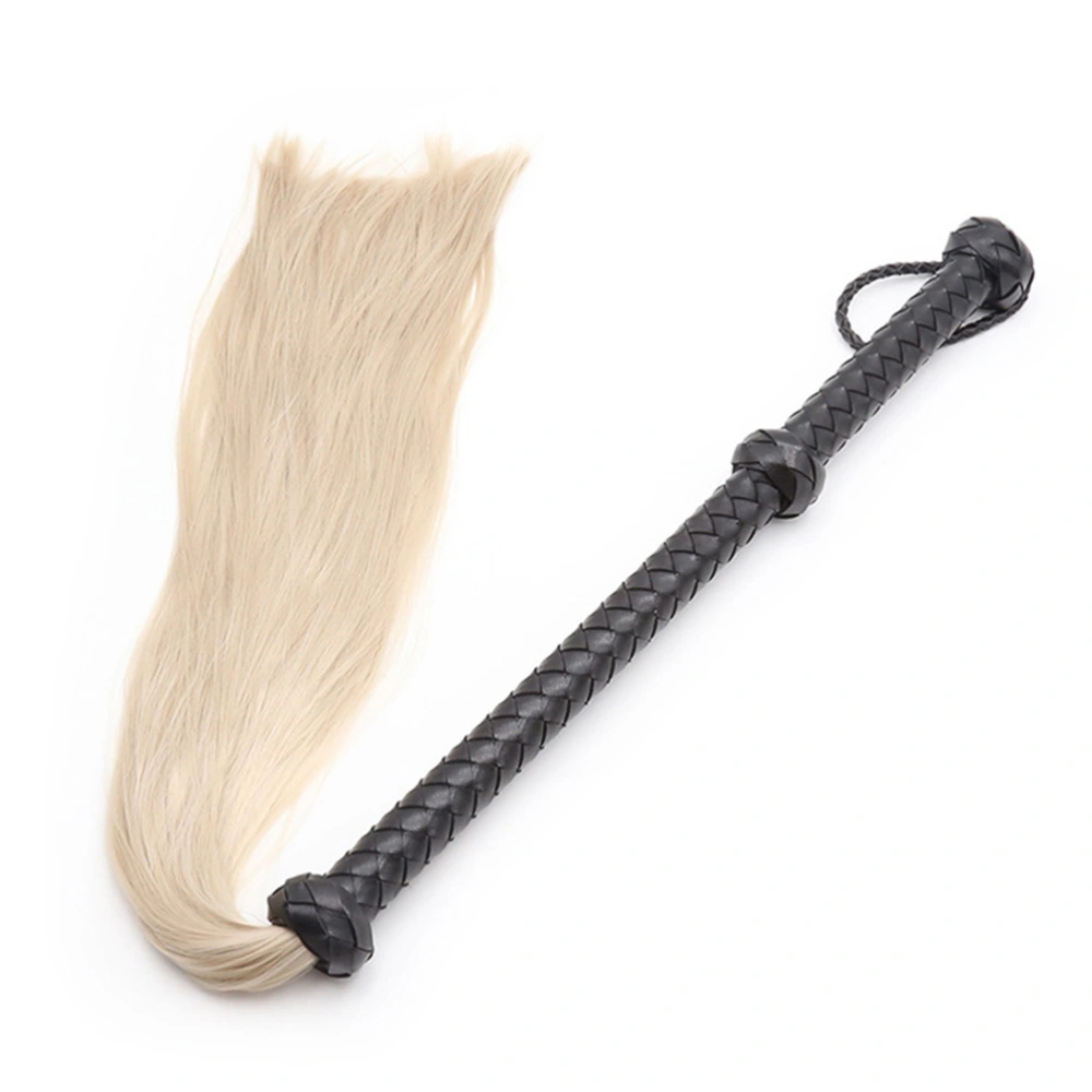 Man-made Horsetail Fur Whip Hand-woven Leather Flirt Toy Sexy Lash Bondage Sex Products Erotic Toy Sexy Toy