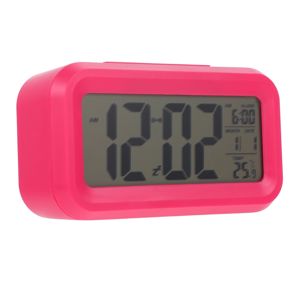 1 Set Digital Alarm Clock LCD Digital Clock Temperature Clock Without Battery