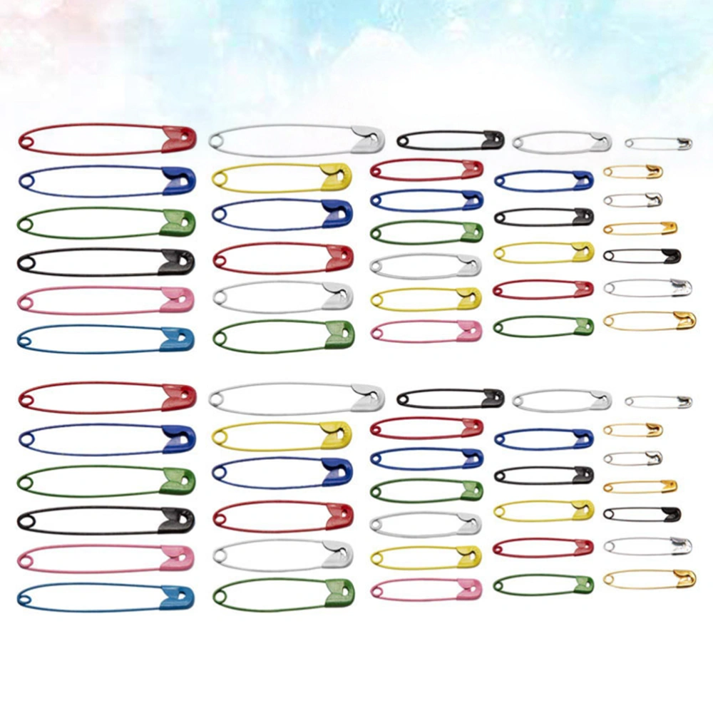 500 Pcs/A Box Assorted Sizes Iron Safe Needle Safety Steel Brooches Kit for Cardigan Cape Blankets Skirts Kilts Crafts (Colorful)