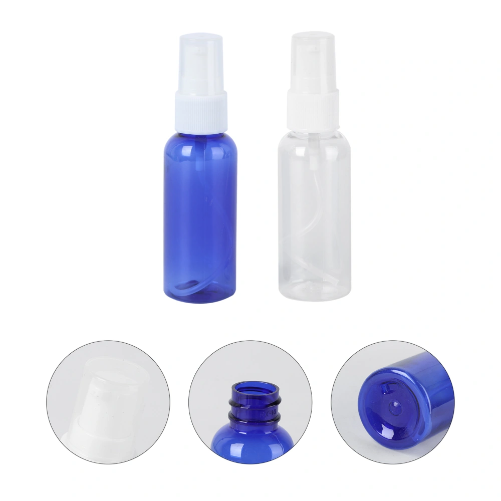 12Pcs 50ml Emulsion Empty Bottle Shampoo Press Pump Bottle Liquid Container Travel Bottles (Transparent, Pink, Brown, Blue for Each 3Pcs)