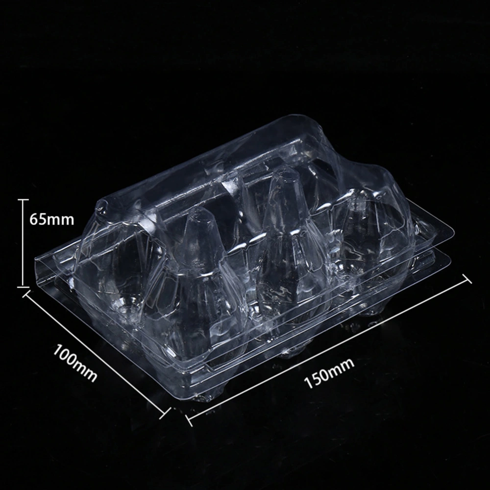 12PCS 6 Grid Egg Storage Box Plastic Transparent Egg Dispenser Holder Case Refrigerator Egg Protection Box