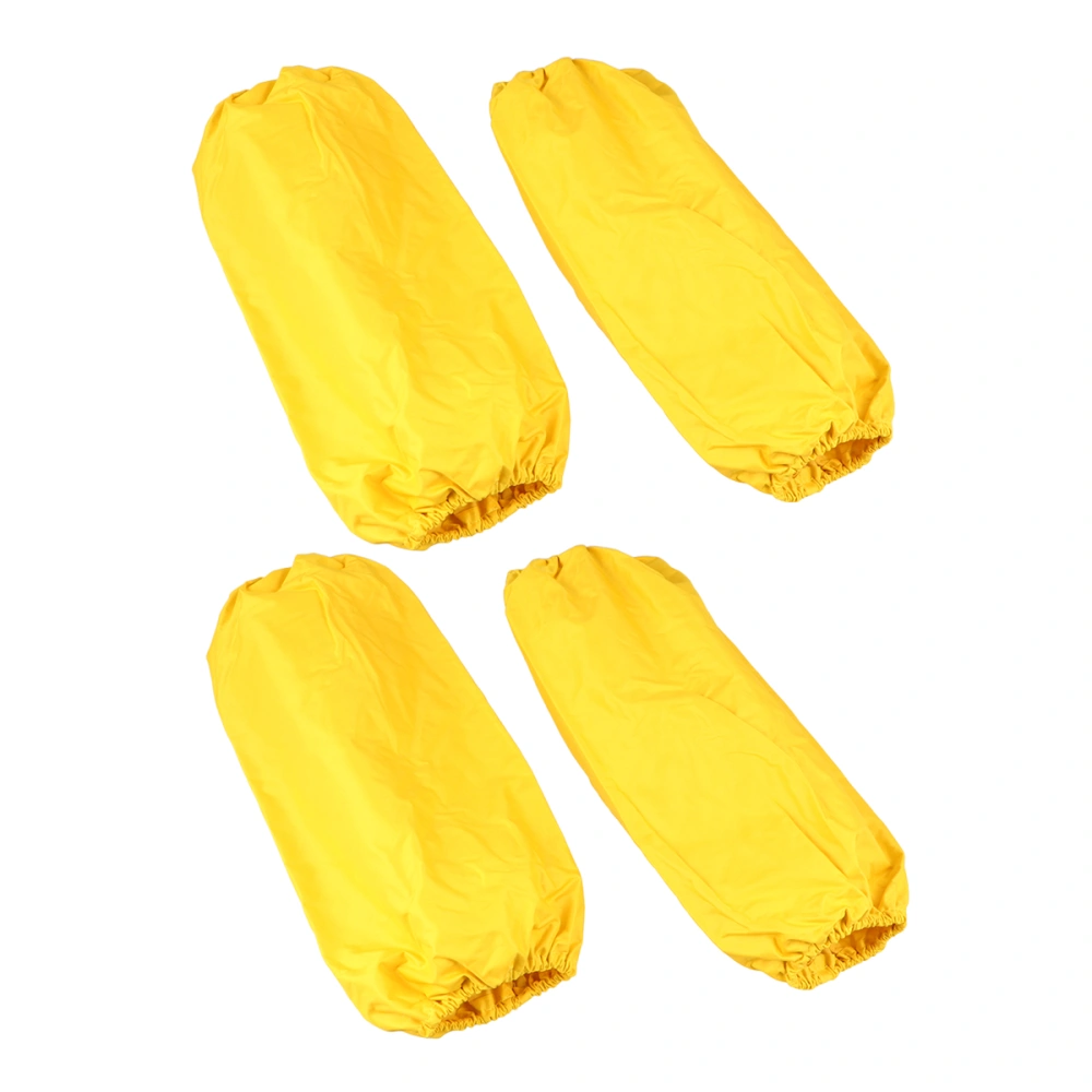 2 Pairs Oversleeve Waterproof Oilproof Cuff Antifouling Cover Protectors Kitchen Cleaning Tool (Yellow)