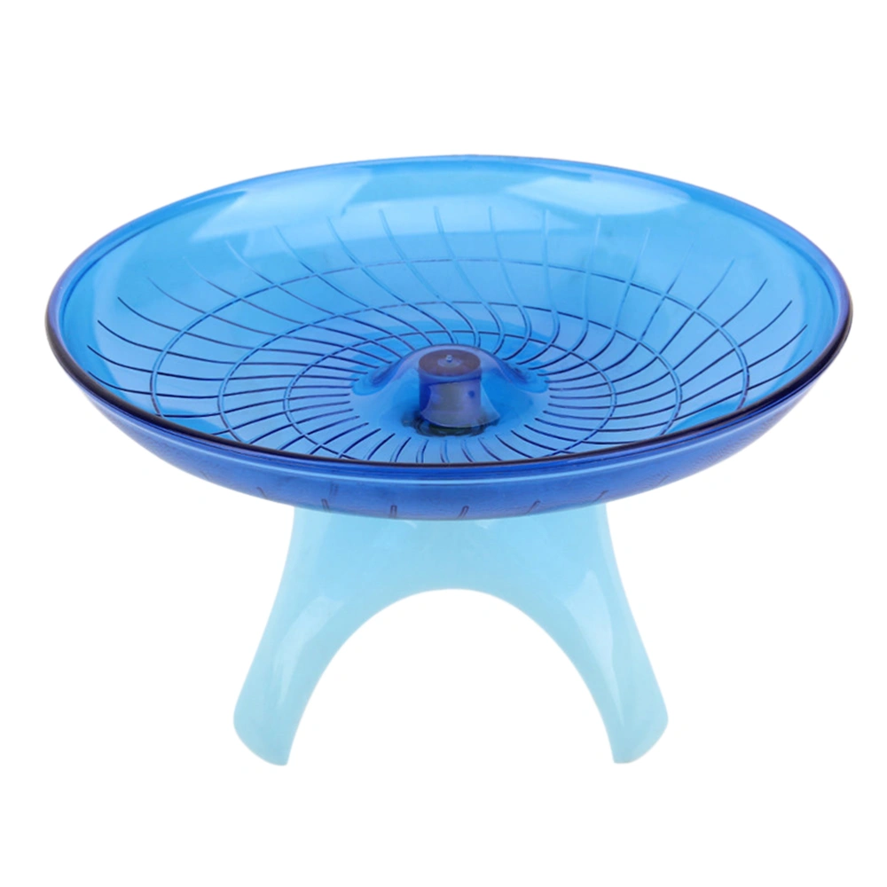 1Pc Flying Saucer Wheel Non Run Disc for Hamsters Hedgehogs Small Pets Exercise Wheel (Blue)