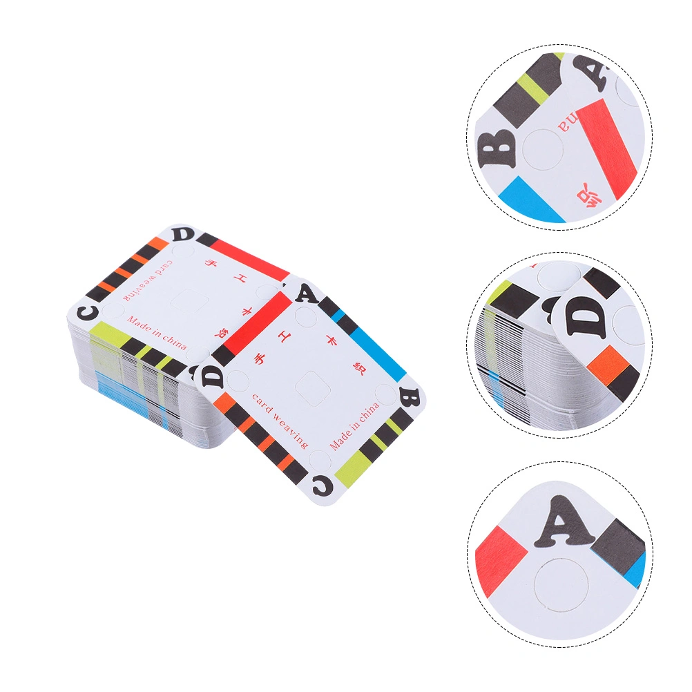200Pcs DIY Weaving Cards Paper Loom Cards Tablet Loom Weaving Supplies