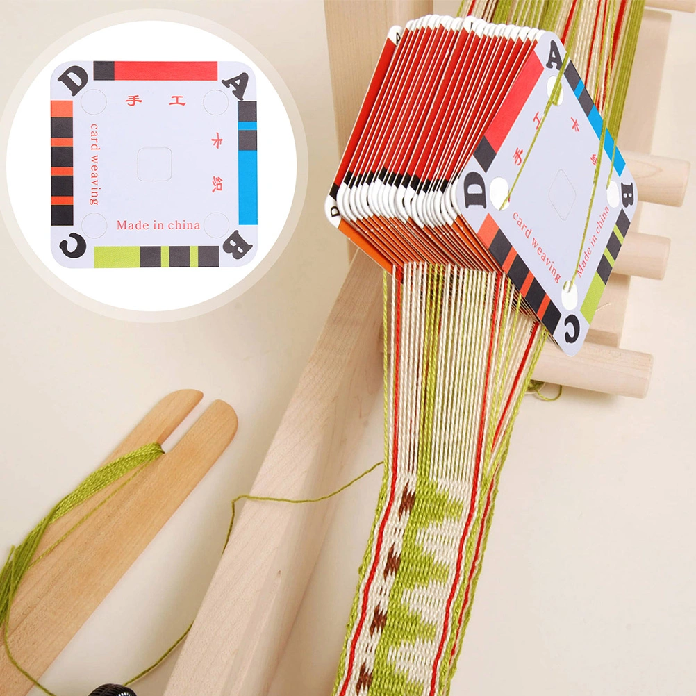200Pcs DIY Weaving Cards Paper Loom Cards Tablet Loom Weaving Supplies