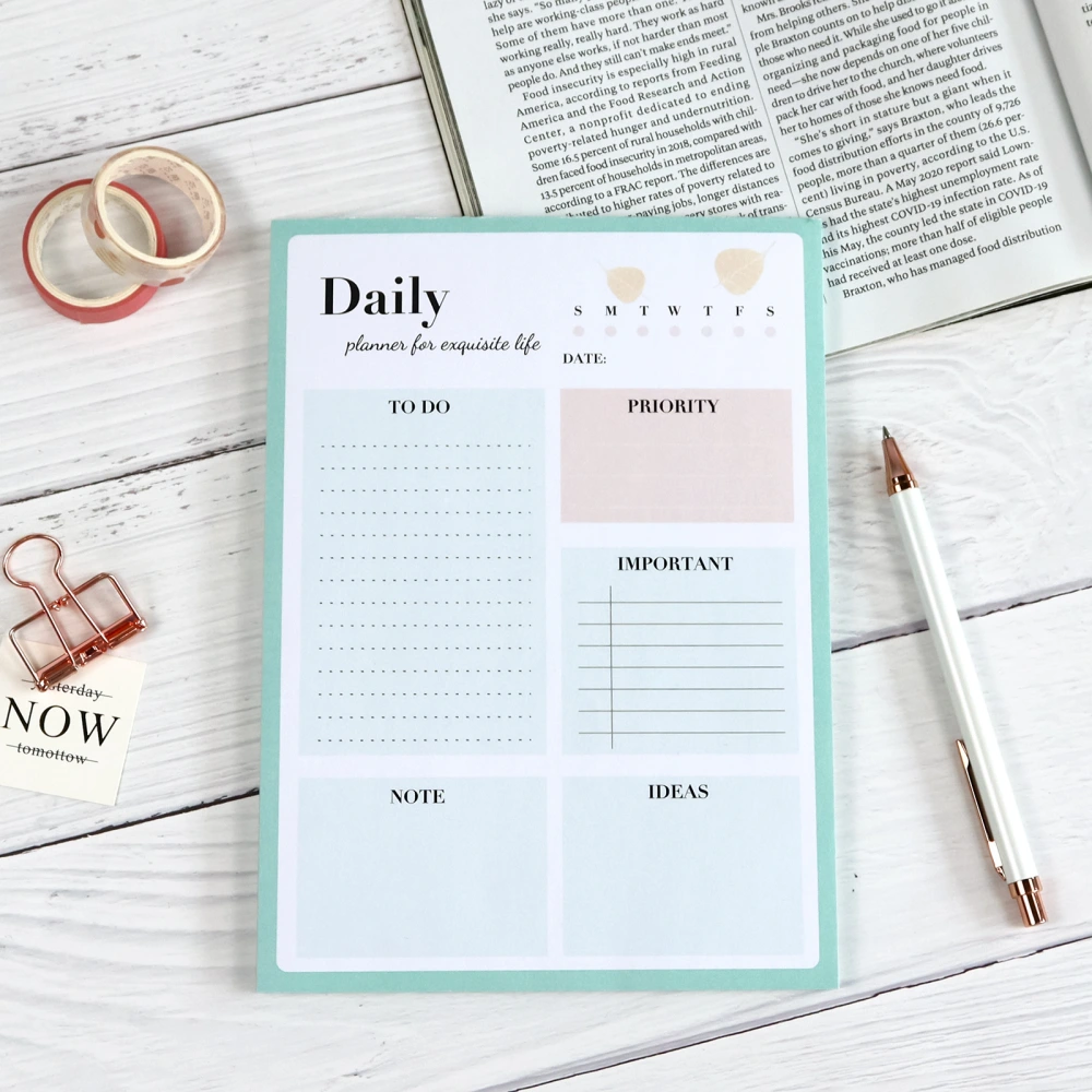 To Do List Notepad Planner Notepad Tear off Notepad Schedule Plan Pad Daily Planning Notebook