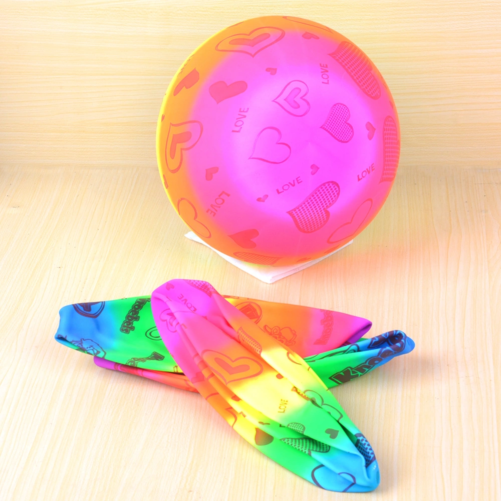 3pcs Baby Kids Inflatable Beach Volleyball Rainbow Volleyball Toys Colorful Funny Balls Indoor Outdoor Game Training Volleyball Toys (Random Pattern)