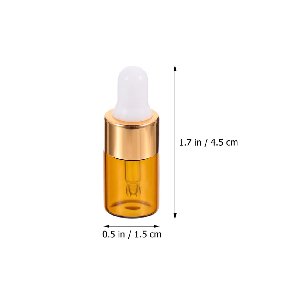 25pcs 2ml Portable Glass Dropper Bottle Mini Essential Oil Dropper Bottle