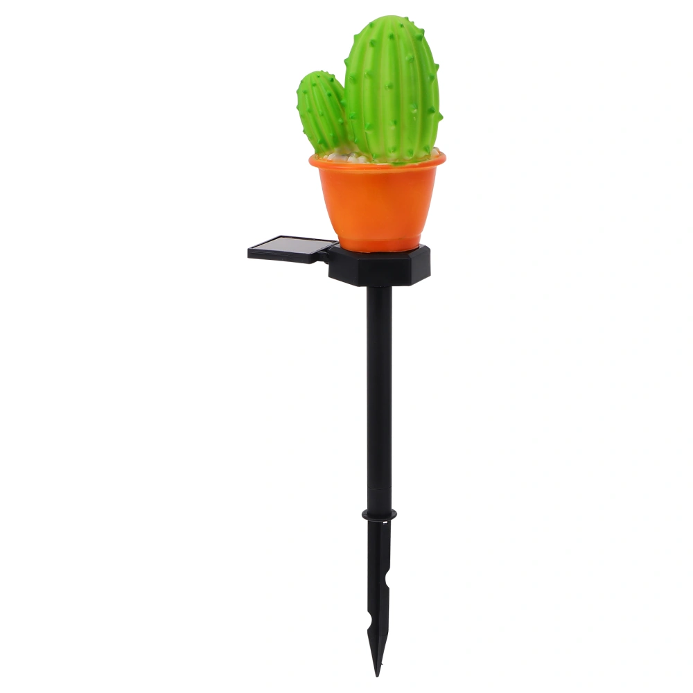 1Pc Garden Landscaping Lamp Solar Lawn Light Plastic Cactus Statue Ground Lamp