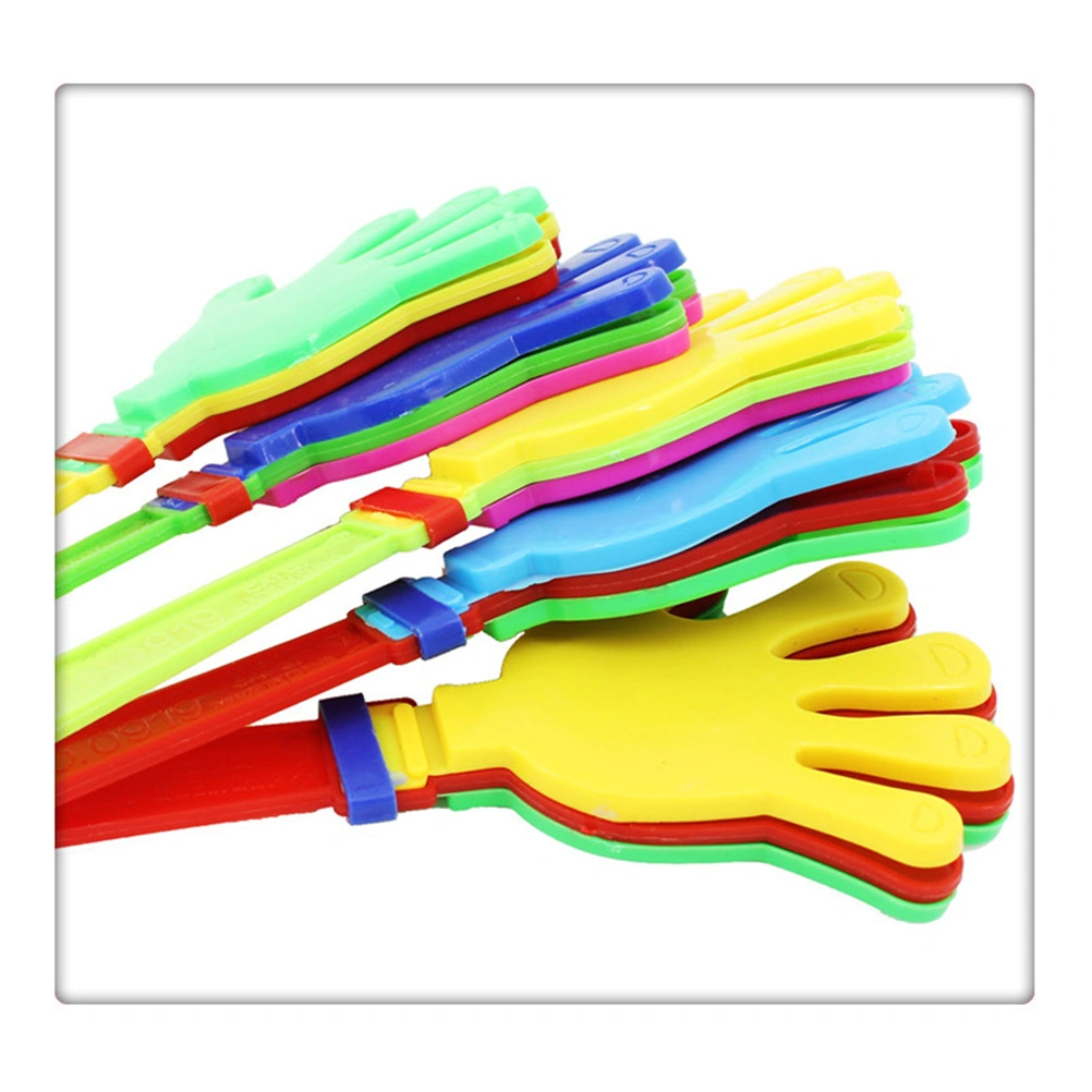 12pcs Hand Clapper Noisemakers Plastic Palm Clapping Device Clapping Hands for Gift Giving Game Accessories Party Favor Prizes and Supplies (19cm Random Color)