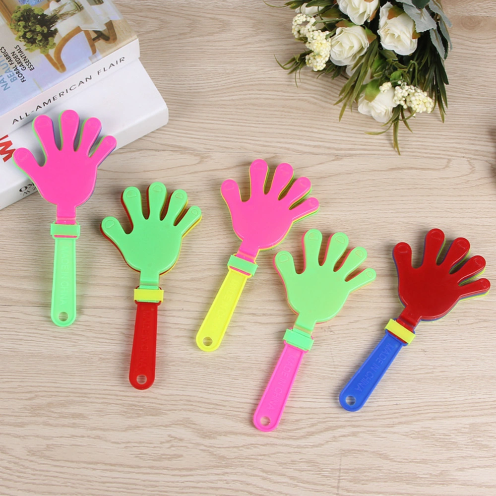 12pcs Hand Clapper Noisemakers Plastic Palm Clapping Device Clapping Hands for Gift Giving Game Accessories Party Favor Prizes and Supplies (19cm Random Color)