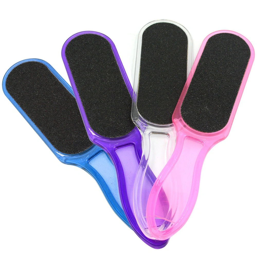 4PCS Double-sided Matte File Grinding Stone Feet Pedicure Rasp Feet Beauty Tool (Random Color)