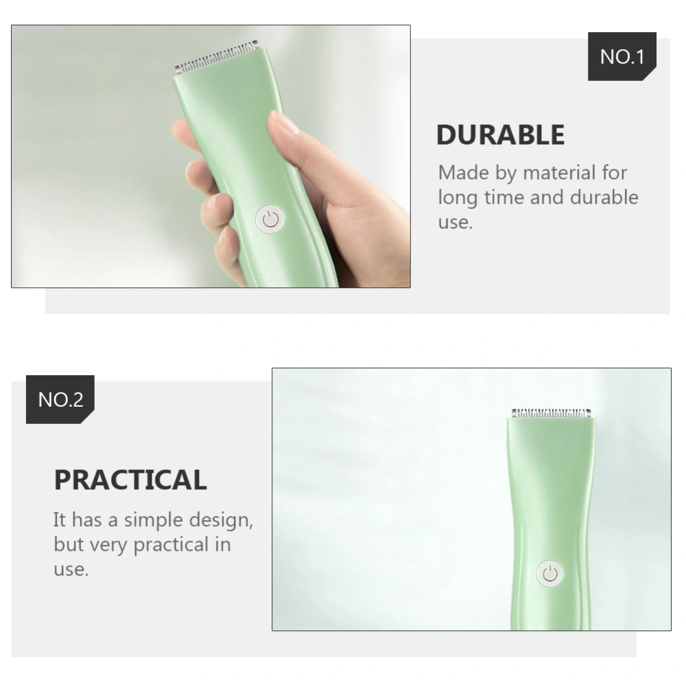 Baby Hair Clipper Rechargeable Baby Hair Trimmer Baby Hair Cutter (Light Green)