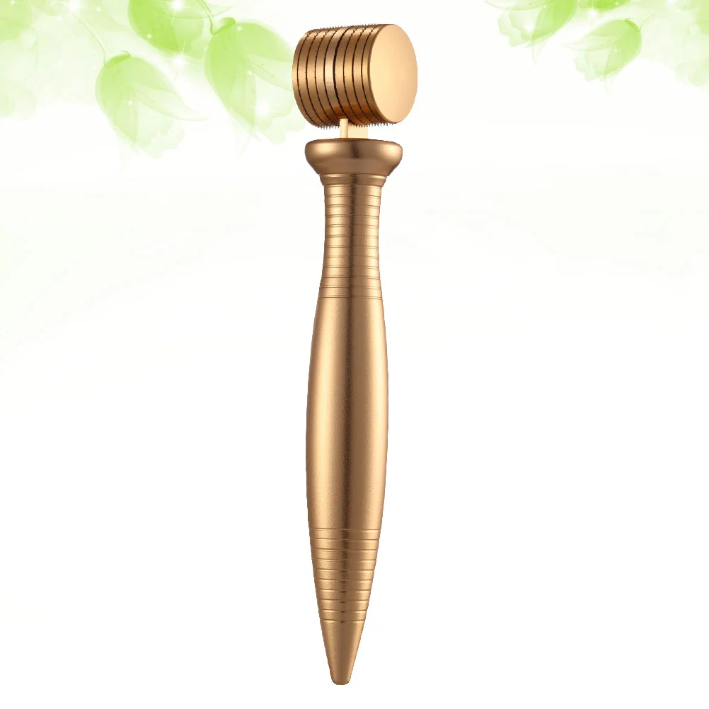 0.5mm Titanium Microneedles Roller Derma Roller Micro Needle Cosmetic Needling Instrument (Golden)