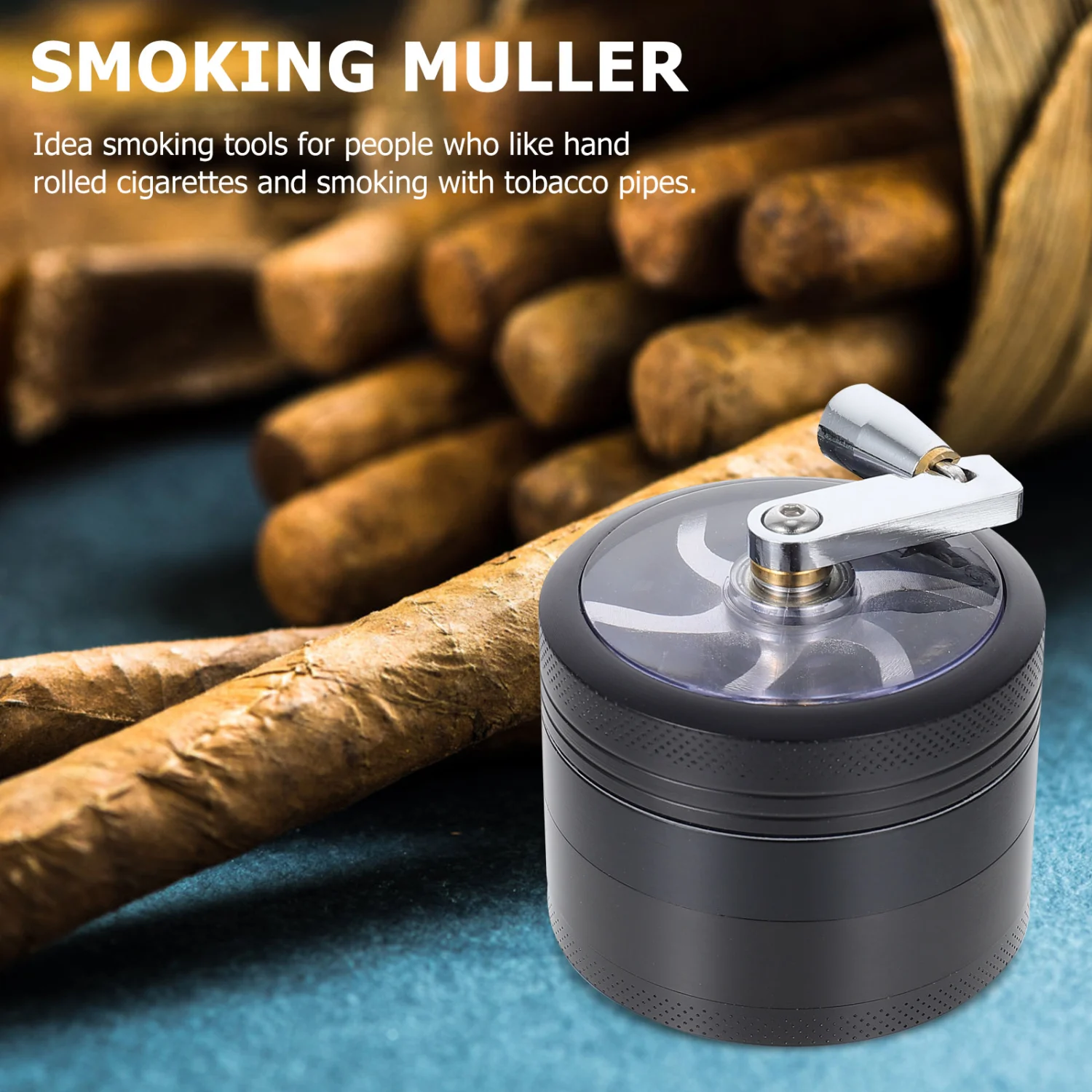 1Pc Portable 4-layer Hand-Cranking Grinder Tobacco Herb Crusher Grinding Tool