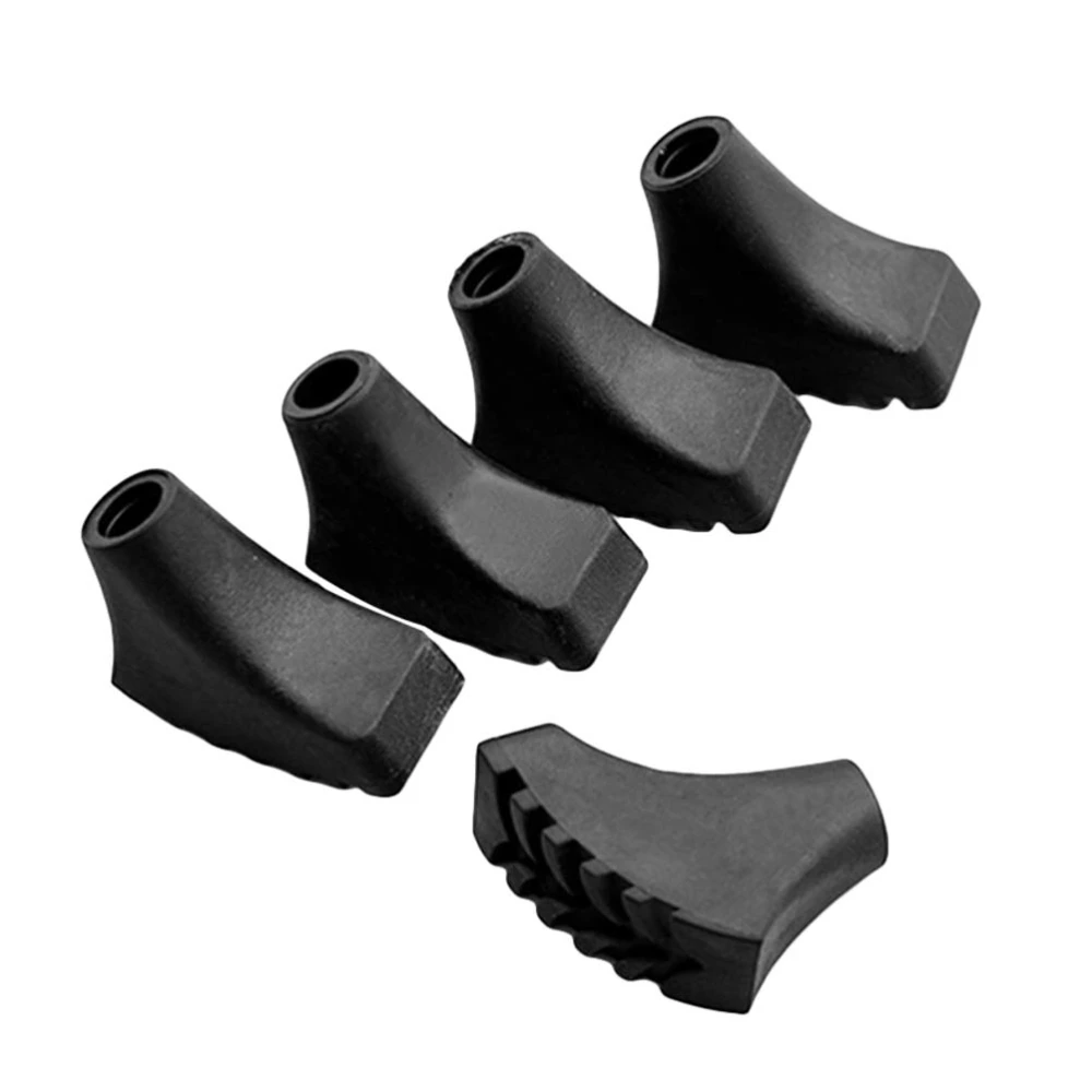 5pcs Climbing Cane Foot Covers Anti-skid Crutch Foot Protectors Trekking Accessory