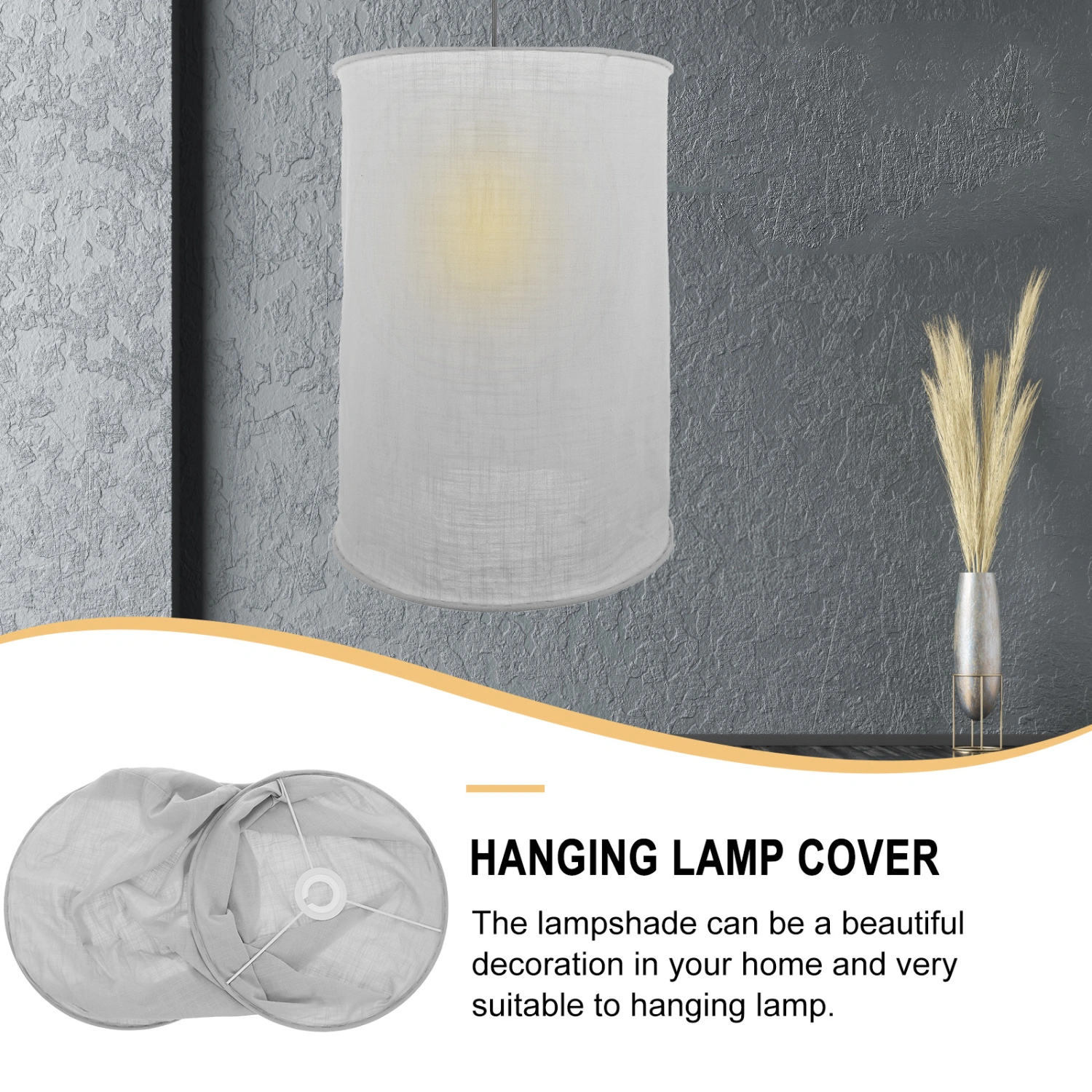 Folding Cloth Lampshade Simple Hanging Lamp Shade Pendant Lamp Ceiling Light Shade