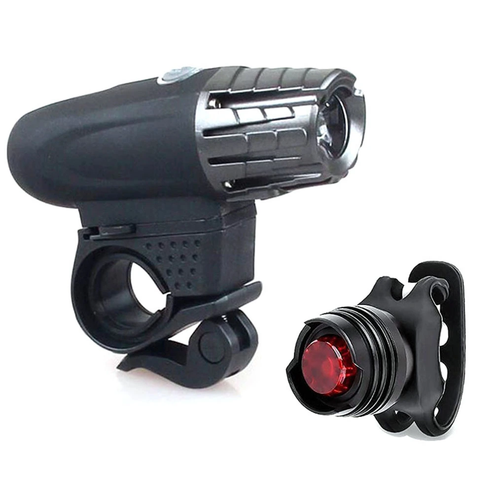 Bike Light USB Rechargeable Front Light Headlight Tail Back Light Set for Mountain Bike Road Bike (Headlight+Taillight)