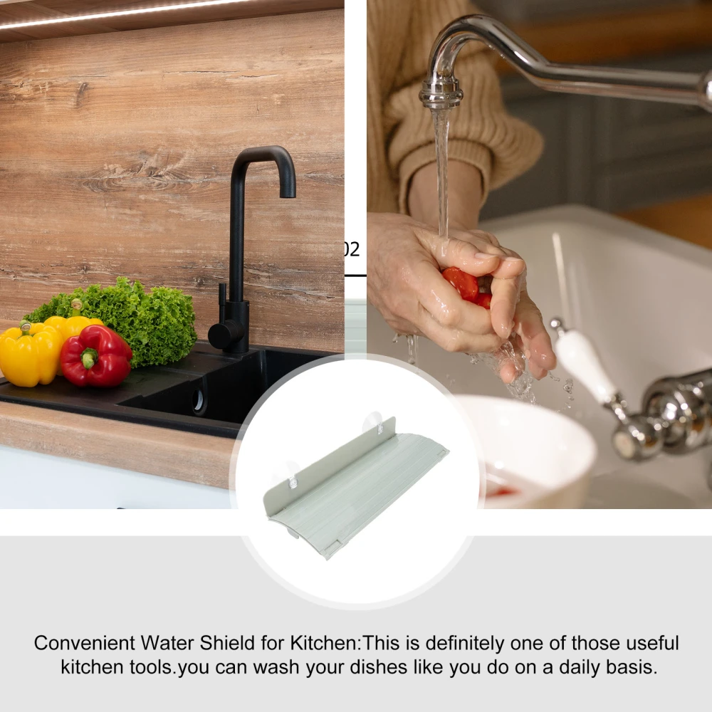 Kitchen Sink Water Impermeable Retaining Plate Splatter Screen Water Wash Basin Kitchen Rack Tools(Random Color)