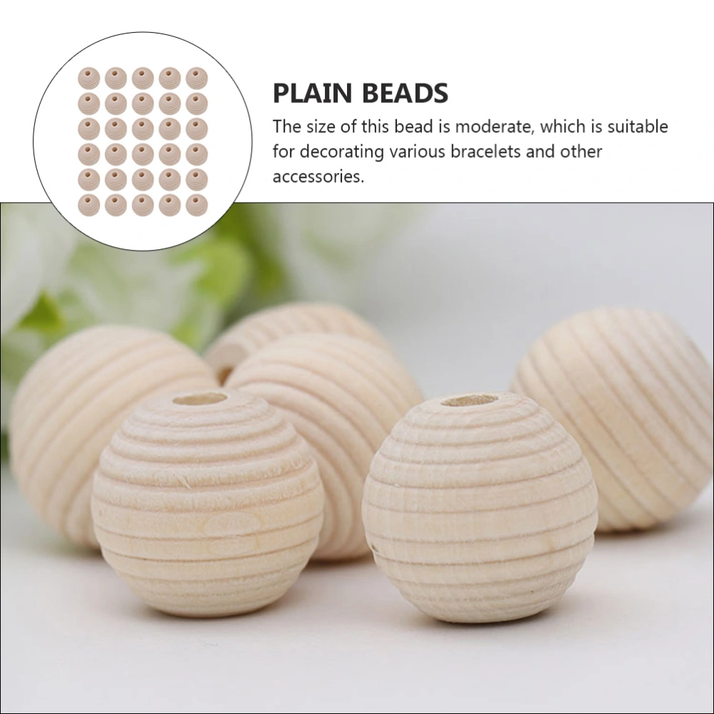 100pcs Wooden Beads with Hole Unfinished Wooden Bead DIY Craft Material Supplies