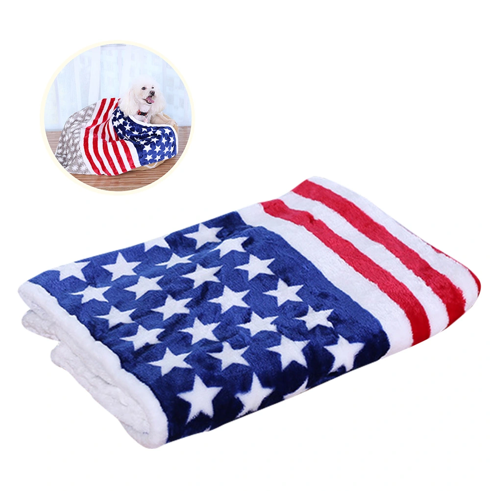 Ultra-soft Coral Fleece Blanket Printed Bed Couch Blanket Cosy Plush Microfiber Blanket (National Flag)
