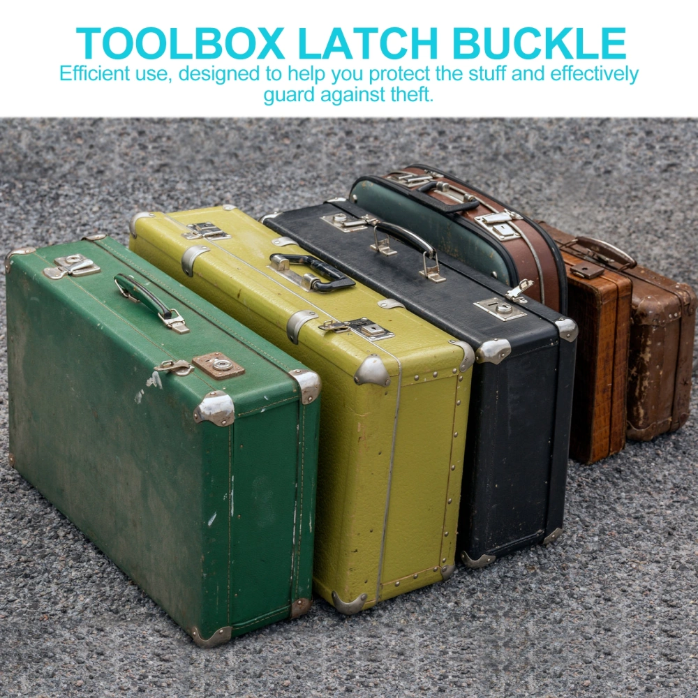 4 Sets Tool Box Lock with Key Tool Box Lock Buckle Toolbox Latch Buckle