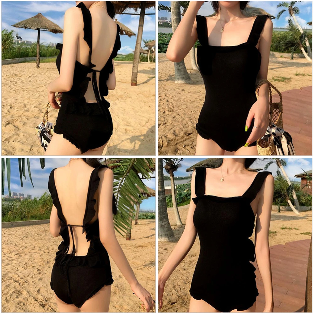 1Pc Women One Piece Swimsuit Sexy Women Bathing Suit Chic Backless Clothes