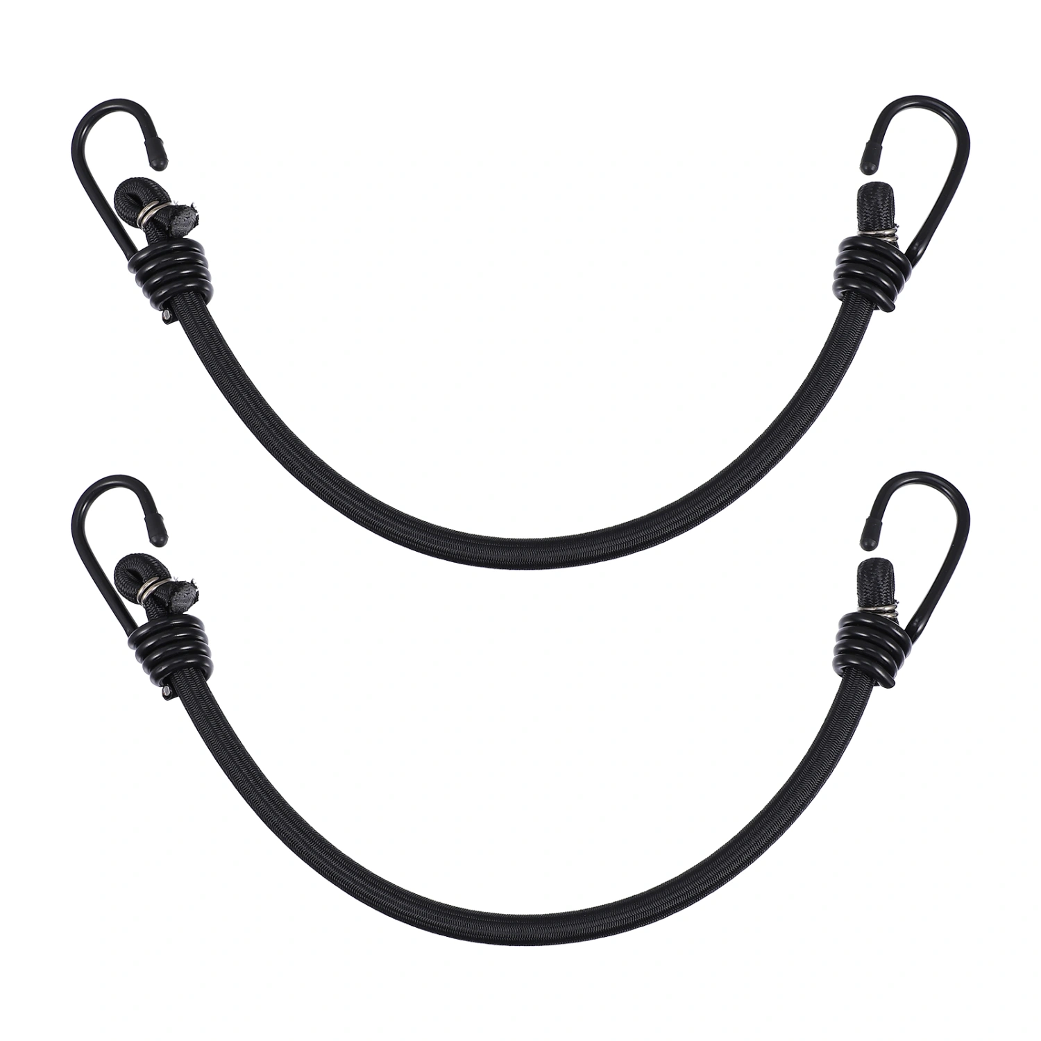 2pcs Practical Bungee Cords with Hooks Durable Tent Fixing Elastic Ropes