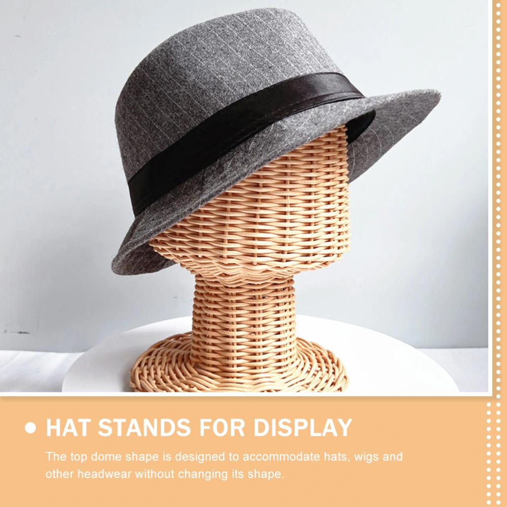 Rattan Hat Stand Holder Decorative Hat Stand Display Rack Hat Holder Storage Stand