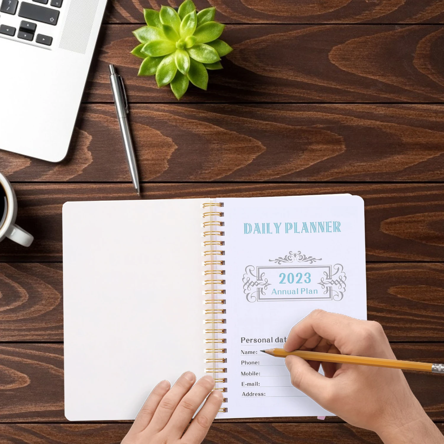 Schedule Notebook Coil Notepad English Printing Planner Notepad Daily Planner Book