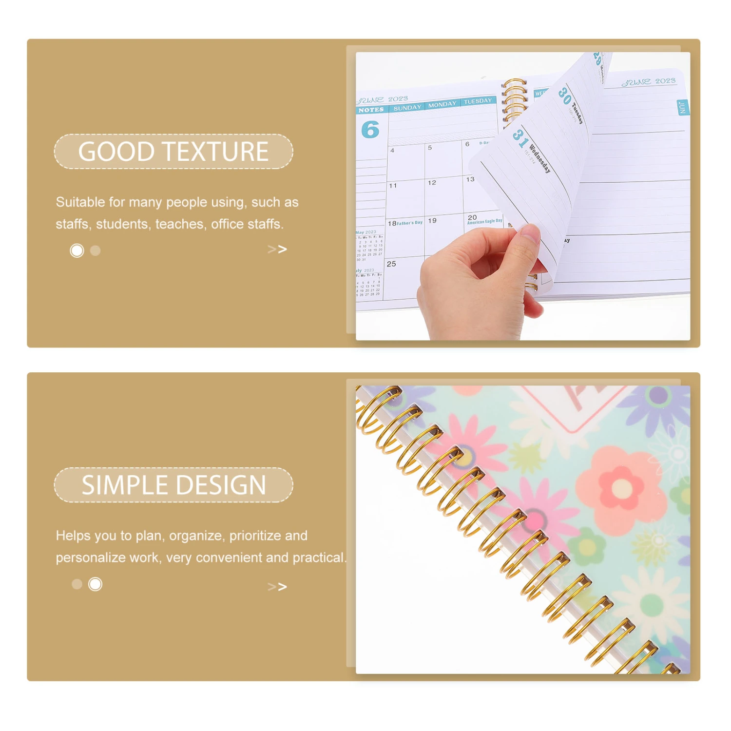 Schedule Notebook Coil Notepad English Printing Planner Notepad Daily Planner Book