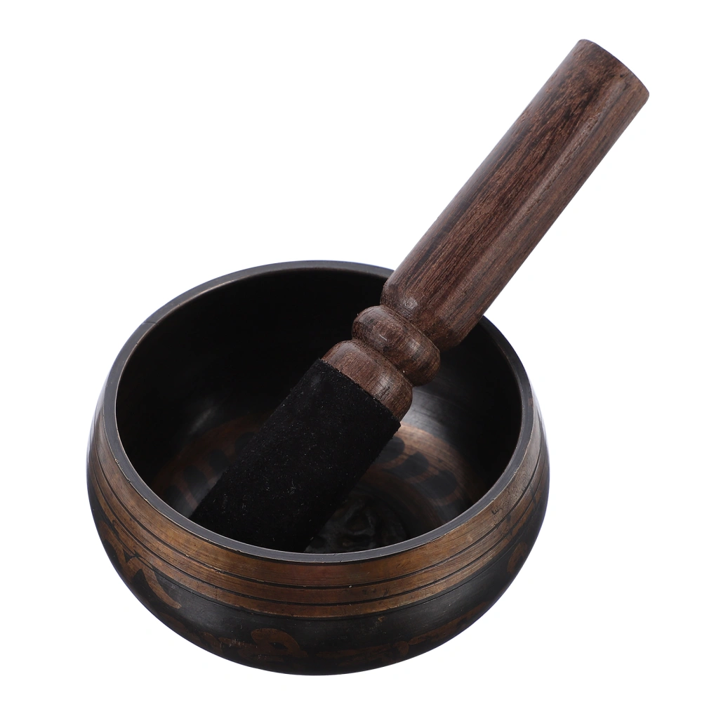 1 Set Singing Bowl Yoga Meditation Bowl Buddha Sound Bowl Simple Wooden Rod