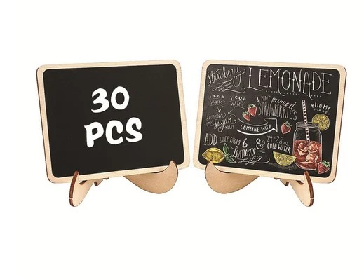 15pcs Mini Chalkboard Tabletop Decorations Food Display Small Chalkboard Signs for Catering Events