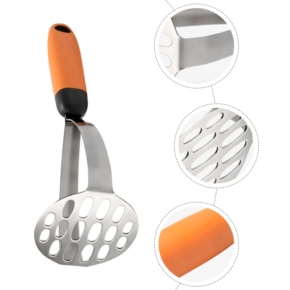 1Pc Potato Masher Practical Household Vegetable Smasher Kitchen Gadget (Orange)