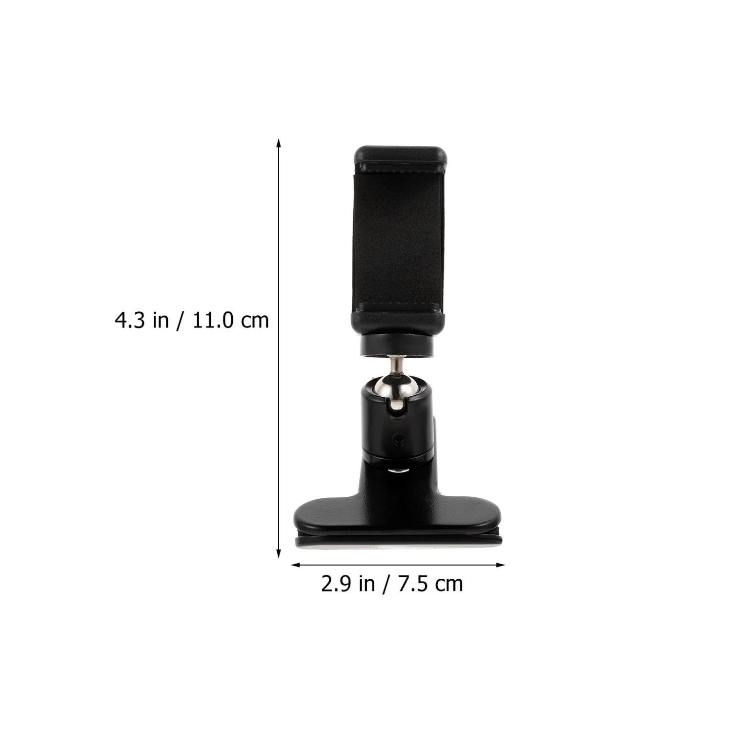 1pc Durable Live Mobile Phone Stand Golfing Video Mobile Phone Holder (Black)