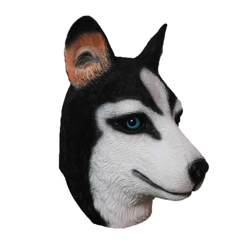 Novelty Halloween Underdog Costume Party Latex Animal Dog Head Mask - Random Ear Color (Husky)