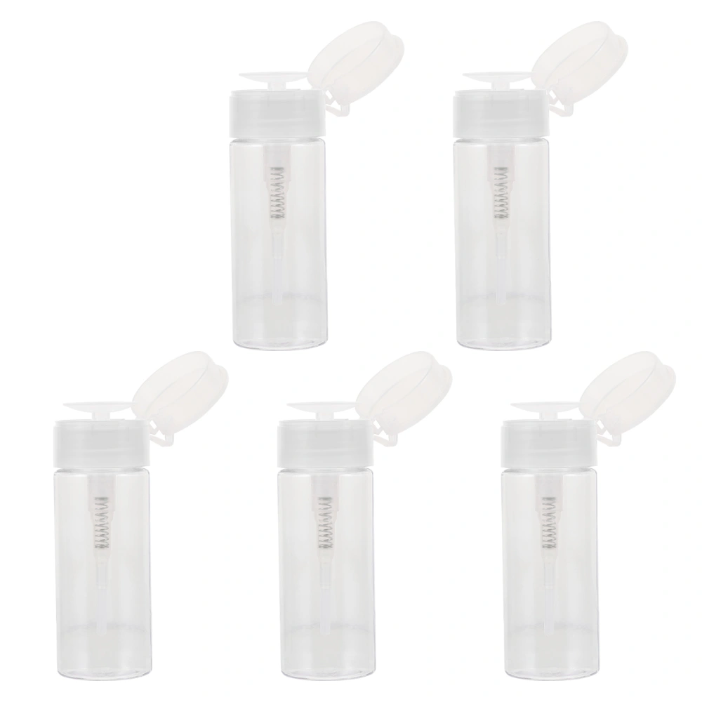 5Pcs Nail Polish Remover Bottles Pump Dispensers Bottles for Manicure Store