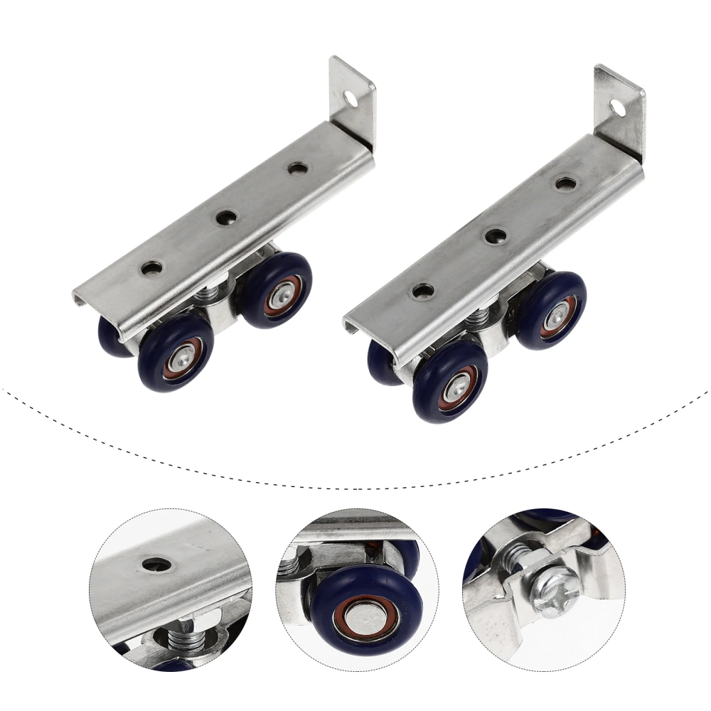 1 Set Sliding Door Roller Metal Pulley Wheels Door Roller Replacement for Wardrobe