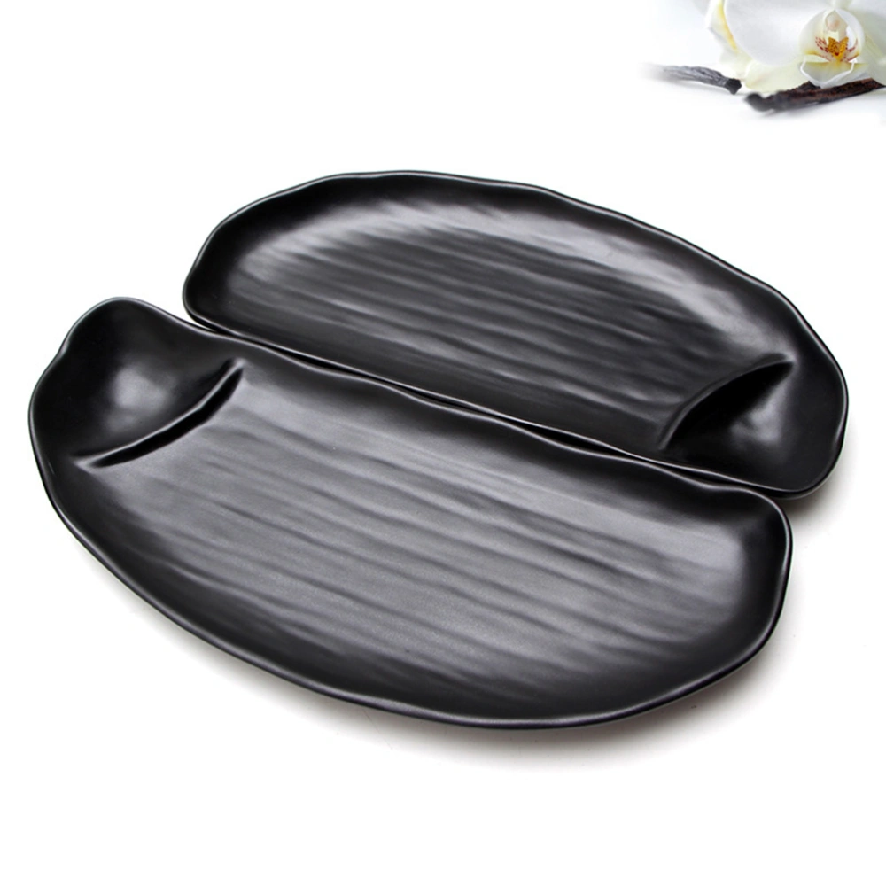 1PC Sushi Plate Imitation Ceramic Sauce Dish Dumpling Dish Snack Plate Tableware - Size S