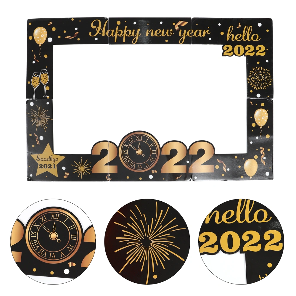 1Pc 2022 New Year Photo Frame Handheld Picture Frame Party Photography Prop